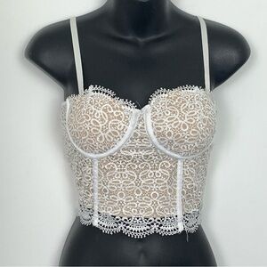 REVAMPED Lace Bustier Crop Corset Top